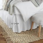Lightweight Ruffled Bed Skirt, Bright White, Queen