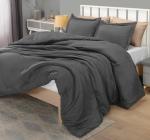 Utopia Bedding Queen Grey Comforter Set, 3 Pieces