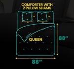 Utopia Bedding Queen Grey Comforter Set, 3 Pieces