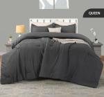 Utopia Bedding Queen Grey Comforter Set, 3 Pieces