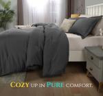 Utopia Bedding Queen Grey Comforter Set, 3 Pieces