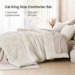 Beige California King Tufted Comforter Set