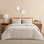 DAPU 100% Linen King Duvet Cover Set