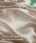 DAPU 100% Linen King Duvet Cover Set