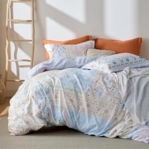 Reversible Vintage Floral Queen Duvet Cover Set