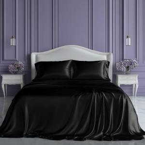 Luxury Satin Queen Bed Set with Deep Pockets