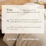 DAPU 100% Linen King Duvet Cover Set