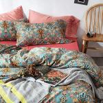 Bohemia King Duvet Cover Set in Green Gold