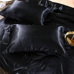 Silky Satin Queen Comforter Set with Pillow Covers