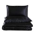 Silky Satin Queen Comforter Set with Pillow Covers