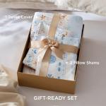 Reversible Vintage Floral Queen Duvet Cover Set