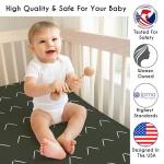 Sweet Jojo Designs 4-Piece Baby Crib Bedding Set (Boho Chic) for Boys or Girls, Infants/Nursery incl. Cotton Blanket, Fitted Sheet, Skirt, Diaper Stacker (Sage Green, Gender Neutral, Unisex Farmhouse)