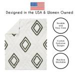Sweet Jojo Designs 4-Piece Baby Crib Bedding Set (Boho Chic) for Boys or Girls, Infants/Nursery incl. Cotton Blanket, Fitted Sheet, Skirt, Diaper Stacker (Sage Green, Gender Neutral, Unisex Farmhouse)