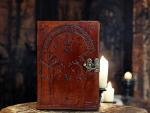 The Lord Of The Rings Book Hobbit lotr gifts Books Leather Journal lord of the rings decor Jrr tolkien books lord of the rings merch Book set Hardcover Merchandise Bookends Illustrated Edition ring gift (BROWN EMBOSSED, 7X5)