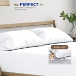 THREAD SPREAD 100% Egyptian Cotton Pillow Cases - 1000 Thread Count Pillow Cases Queen/Standard Size Set of 2, Soft & Breathable Extra Long Staple Sateen Weave Cotton Pillow Covers for Bed - White