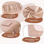 Wowelife 4 Pieces Toddler Bedding Sets for Girls Boys Beige Toddler Bed Set Double Ruffles Boho Bohemian Jacquard Kids Bed in a Bag Includes Comforter, Fitted Sheet, Top Sheet and Pillowcase