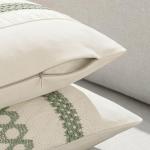 MIULEE Set of 2 Sage Green Boho Decorative Pillow Covers 18x18 Inch Farmhouse Rustic Couch Throw Pillows Modern Summer Cotton Cushion Covers Retro Cute Macrame Woven Home Decor for Bed Sofa Chair