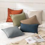 MIULEE Decorative Linen Euro Sham Pillow Covers 24x24 Natural Beige ​Boho Farmhouse​ ​Neutral Couch Throw Pillows for Bed Pack of 2 Accent Modern Pillowcase Sofa Livingroom Home Decor