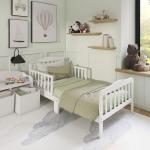 Dream On Me Classic Design Toddler Bed In White, Greenguard Gold And JPMA Certified, Low To Floor Design, Two Side Safety rails, Non-Toxic Finishes, Wooden Nursery Furniture