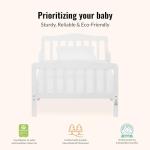 Dream On Me Classic Design Toddler Bed In White, Greenguard Gold And JPMA Certified, Low To Floor Design, Two Side Safety rails, Non-Toxic Finishes, Wooden Nursery Furniture