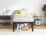 QEROMY Twin Bed Frame - 18 in Sturdy Platform Bed Frame Twin Size, Heavy Duty Metal Bed Frame No Box Spring Needed, Quick & Easy Assembly, No Noise, Black