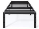 QEROMY Twin Bed Frame - 18 in Sturdy Platform Bed Frame Twin Size, Heavy Duty Metal Bed Frame No Box Spring Needed, Quick & Easy Assembly, No Noise, Black