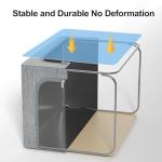 GoMaihe Clothes Storage Bin with Metal Frame: 6-Pack Stackable Closet Storage Bin with Lid & Clear Window, Sweater Boxes Storage for Closet Bedding Clothing Storage Organizer 40L