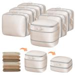 DIMJ Compression Storage Bags 6 Pack - Blanket Storage Bags with Window Zipper, Ultra Space Saving Self Compression Organizer for Puffer Jacket, Bedding, Lightweight Comforter Duvet, Sweater