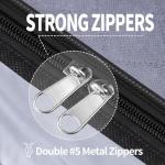 SpralSail Clothes Storage Bags, Closet Organizers and Storage Containers for Clothes, Bedding & Blankets, Foldable Bedroom Organization Solution with Window, Handles & Zippers - 4 Pack,Grey