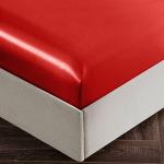 SiinvdaBZX 4Pcs Satin Sheet Set Full Size Ultra Silky Soft Red Orange Satin Full Bed Sheets with Deep Pocket, 1 Fitted Sheet, 1 Flat Sheet, 2 Envelope Closure Pillowcases