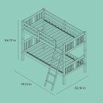Storkcraft Caribou Bunk Bed Twin Over Twin Bunk Bed (Olive and Natural) - GREENGUARD Gold Certified, Twin Bunk Beds for Kids, Converts to 2 Individual Twin Beds (Mattress not Included)