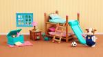 Li'l Woodzeez – Bunk Beds Playset with Miniature Bedroom Furniture & Accessories – 18 Pieces Toy Set Includes Bed, Toys, Book & More – Fun Gift for 3+ Years