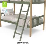 Storkcraft Caribou Bunk Bed Twin Over Twin Bunk Bed (Olive and Natural) - GREENGUARD Gold Certified, Twin Bunk Beds for Kids, Converts to 2 Individual Twin Beds (Mattress not Included)