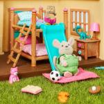 Li'l Woodzeez – Bunk Beds Playset with Miniature Bedroom Furniture & Accessories – 18 Pieces Toy Set Includes Bed, Toys, Book & More – Fun Gift for 3+ Years