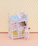 Calico Critters Triple Baby Bunk Beds - Dollhouse Furniture Set for Ages 3+