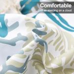 Tritard Coastal Comforter Set Queen Size 3 Piece, Soft Beach Themed Comforter, Ocean Nautical Lightweight Bedding Sets for All Seasons, (1 Reversible Comforter and 2 Pillow Shams), 90''x90'', C1