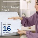 Utopia Bedding Waterproof Mattress Protector, Queen Mattress Pad, Quilted Fitted Cover Stretches up to 16 Inches Deep (White)