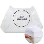 EASELAND King Size Mattress Pad Pillow Top Mattress Cover Quilted Fitted Mattress Protector Cotton 8-21" Deep Pocket Cooling Topper (78x80 Inches, White)