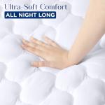 Utopia Bedding Waterproof Mattress Protector, Queen Mattress Pad, Quilted Fitted Cover Stretches up to 16 Inches Deep (White)
