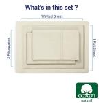 California Design Den King Sheets - Luxury 600 Thread Count 100% Sateen Bed Sheets Set, Extra Deep Pocket, Hotel Quality, Better Than Egyptian Cotton - Ivory
