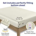 California Design Den King Sheets - Luxury 600 Thread Count 100% Sateen Bed Sheets Set, Extra Deep Pocket, Hotel Quality, Better Than Egyptian Cotton - Ivory