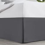Nestl Dark Gray Bed Skirt Queen Size - 14 Inch Drop - Brushed Microfiber Hotel Quality Pleated Bed Skirt - Shrinkage & Fade Resistant