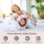 Bedlifes 1000 Thread Count 100% Egyptian Cotton King Size Sheets Set - Sateen Soft Silky Breathable Luxury Cooling 4 Pieces (White)