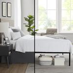 Nestl Dark Gray Bed Skirt Queen Size - 14 Inch Drop - Brushed Microfiber Hotel Quality Pleated Bed Skirt - Shrinkage & Fade Resistant