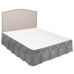 Nestl Dark Grey Bed Skirt Queen Size, Pinch Pleat Queen Bed Skirt, 14" Inch Drop Queen Bedskirt, Hotel Quality Dark Grey Bed Skirts Premium Microfiber Bedskirt for Queen Bed, Dark Grey Queen Bed Skirt