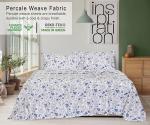 RUVANTI 100% Cotton Full Size Bed Sheets, 4 Pieces, Soft & Breathable Percale Weave Bedding, Deep Pocket 16", Hotel Standard, Crisp Cool Feel, Durable, Perfect Sheet Set Floral, Sweet Pea