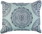 Amazon Basics 10-Piece Bed-in-a-Bag - Soft, Easy-Wash Microfiber - Full/Queen, Sea Foam Medallion, Floral