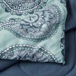 Amazon Basics 10-Piece Bed-in-a-Bag - Soft, Easy-Wash Microfiber - Full/Queen, Sea Foam Medallion, Floral