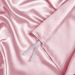 Horbaunal 5 Pieces Satin Duvet Cover Set Queen/Full Size Blush Pink Duvet Cover with Corner Ties & Zipper Closure, Luxury & Silky Bedding Set, 1 Duvet Cover and 4 Pillowcases (No Comforter)