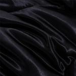 A Nice Night Satin Silky Soft Quilt Luxury Super Soft Microfiber Bedding Thin Comforter Set Full/Queen, Light Weighted (Black, Queen)
